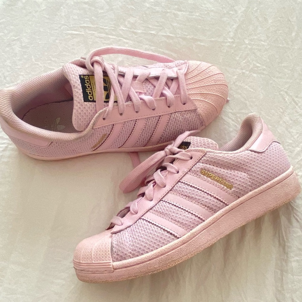 Pink ADIDAS superstars